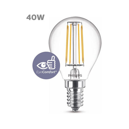 PHILIPS - Lamp - E14 - 40 W - 470 Lumens - 2700 K - Bright - Pear image