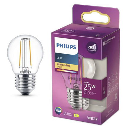 PHILIPS - Lamp - E27 - 25 W - 260 Lumens - 2700 K - Bright - Pear image