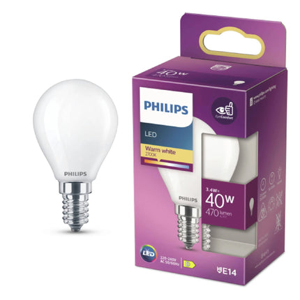PHILIPS - Vintage Led - E14 - 40 W - 470 Lumens - 2700 K - Frosted - Pear image