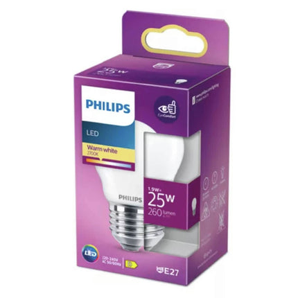 PHILIPS - Lamp - E27 - 25 W - 260 Lumens - 2700 K - Frosted - Pear image