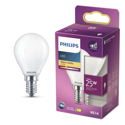 PHILIPS - Vintage Led - E14 - 25 W - 260 Lumens - 2700 K - Frosted - Pear image
