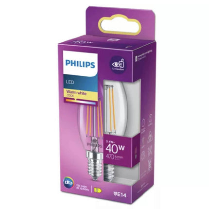 PHILIPS - Lamp - E14 - 40 W - 470 Lumens - 2700 K - Bright - Candle image