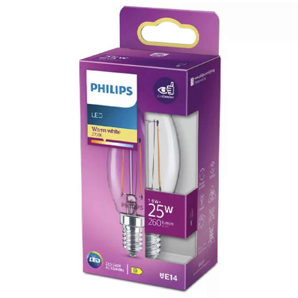 PHILIPS - Lamp - E14 - 25 W - 260 Lumens - 2700 K - Bright - Candle image