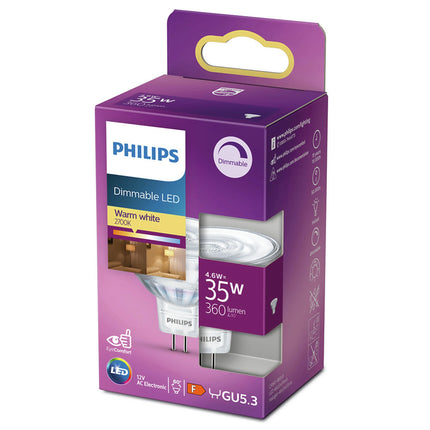 PHILIPS - Reflector Spot - GU5.3 - 35 W - 360 Lumen - 2700 K - Bright - MR16 image