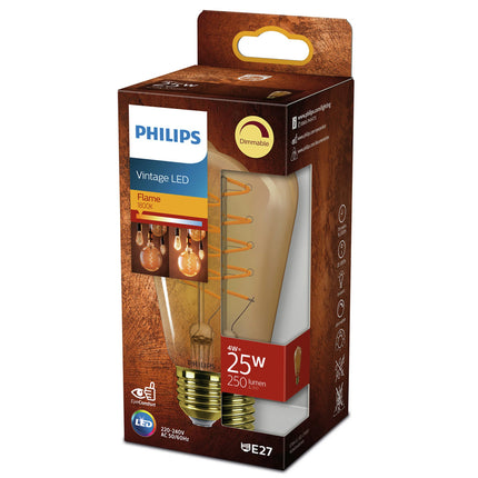 PHILIPS - Vintage Led - E27 - 25 W - 250 Lumen - 1800 K - Flame - ST64 image