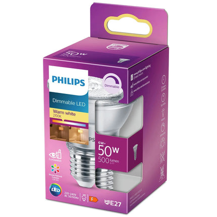 PHILIPS - Reflector Spot - E27 - 50 W - 500 Lumen - 2700 K - Bright - Par 20 image