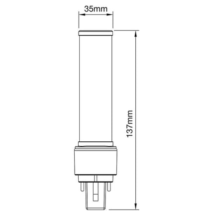 NOXION - Light tube - G24d-1 - 10 W - 473 Lumen - 3000 K - Frosted - PL-C image