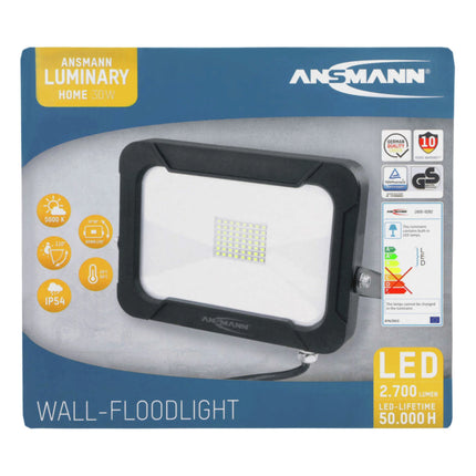 ANSMANN WFL2400 - Led Wall Lamp - IP 65 - Orientable - Hanging bracket - 20 W - 2700 Lumen - 5000 K - Bright - Spotlight image