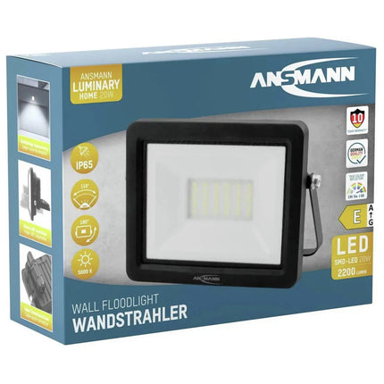 ANSMANN WFL20W - Led Wall Lamp - IP 65 - orientable - Suspension bracket - 20 W - 2200 Lumen - 5000 K - Bright - Spotlight image