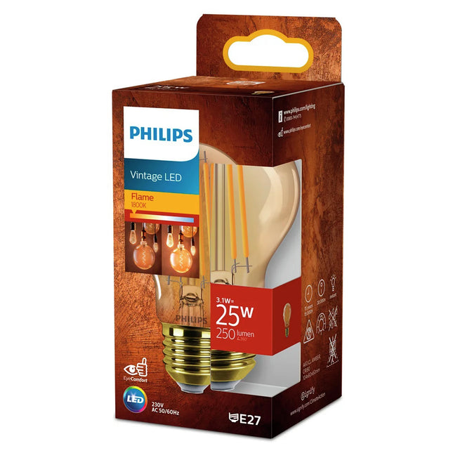PHILIPS - Vintage Led - E27 - 25 W - 250 Lumen - 1800 K - Flame - Bulb image