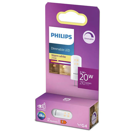 PHILIPS - Capsule - G4 - 20 W - 210 Lumen - 2700 K - Frosted - Capsule - Dimmable image