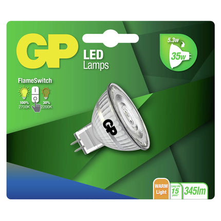 GP - Reflector Spot - GU5.3 - 35 W - 345 Lumen - 2200 K - 2700 K - Bright - Reflector Spot - Dimmable  - Flame Dim image