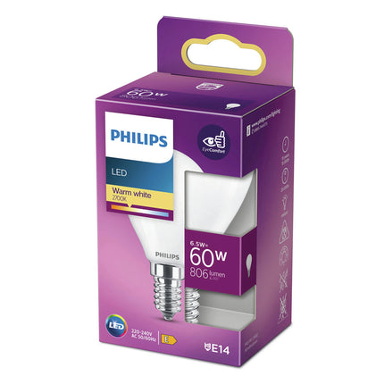 PHILIPS - Light Bulb - E14 - 60 W - 806 Lumen - 2700 K - Frosted - Bulb image