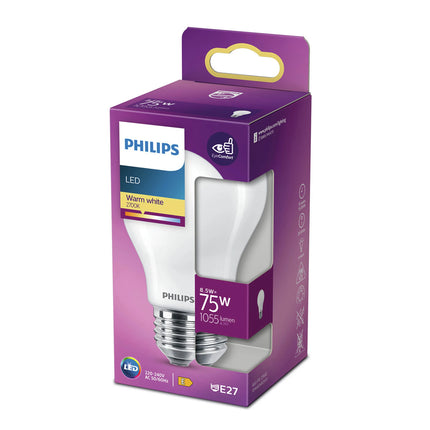 PHILIPS - Light Bulb - E27 - 75 W - 1055 Lumen - 2700 K - Frosted - Bulb image