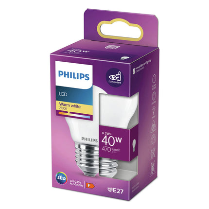 PHILIPS - Light Bulb - E27 - 40 W - 470 Lumen - 2700 K - Frosted - Bulb image