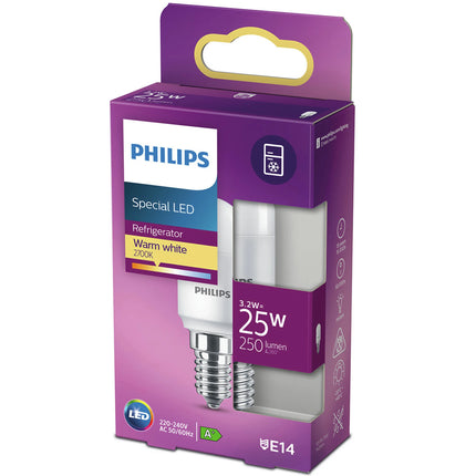 PHILIPS - Refrigerator Bulb - E14 - 25 W - 250 Lumen - 2700 K - Frosted - Bulb image