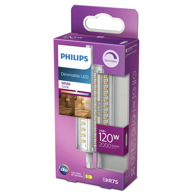 PHILIPS - Light tube - R7S - 120 W - 2000 Lumen - 3000 K - Bright - Light tube - Dimmable image
