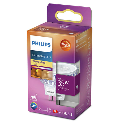 PHILIPS - Reflector Spot - GU5.3 - 35 W - 621 Lumen - 2700 K - Bright - Reflector Spot - Dimmable  - Warm Glow image