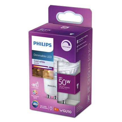 PHILIPS - Reflector Spot - GU10 - 50 W - 390 Lumen - 4000 K - Bright - Reflector Spot image