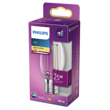 PHILIPS - Light Bulb - E14 - 25 W - 250 Lumen - 2700 K - Bright - Candle image