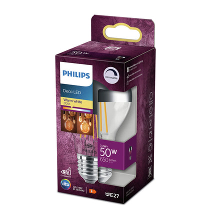 PHILIPS - Deco Led - E27 - 50 W - 650 Lumen - 2700 K - Bright - Bulb - Dimmable image