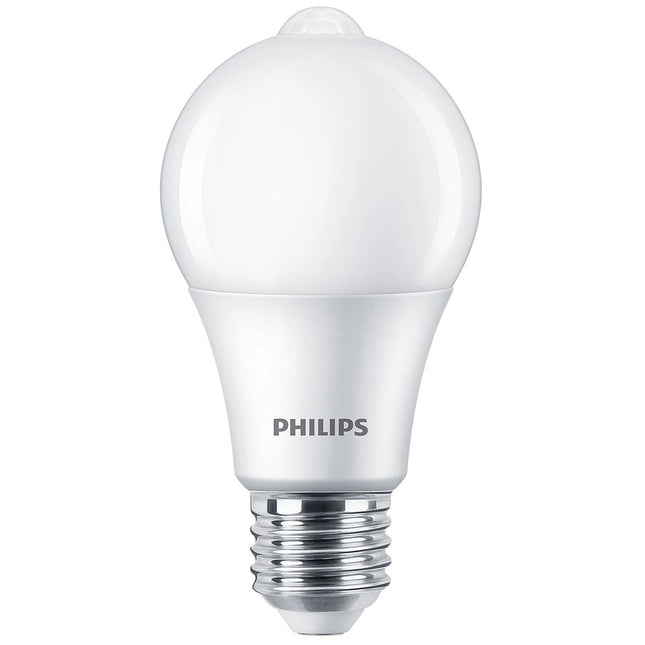 PHILIPS - Sensor Led - E27 - 60 W - 806 Lumen - 2700 K - Frosted - Bulb - Day - Night + Motion Switch image