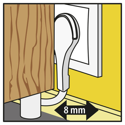 Q-LINK - Power strip - 3 x EU Socket to EU plug (extra flat) - 1.5 m - White image