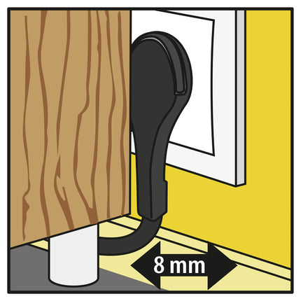 Q-LINK - Power strip - 6 x EU Socket to EU plug (extra flat) - 1.5 m - Black image