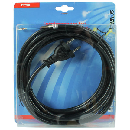 SCANPART - Vacuum cleaner cord - Plug 230 V (Male) - Cable 6.0 m 2 x 0.75 mm Rollable image