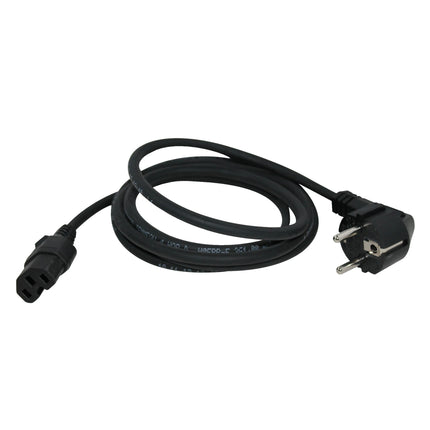 SCANPART - Device cord - Plug 230 V (Male) - C15- Schuko (Female) 2.0 m 3 x 1.0 mm Heat resistant up to 120 C - KEMA approval image