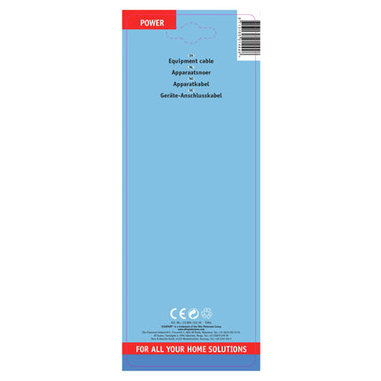SCANPART - Device cord - Plug 230 V (Male) - C15- Schuko (Female) 2.0 m 3 x 1.0 mm Heat resistant up to 120 C - KEMA approval image