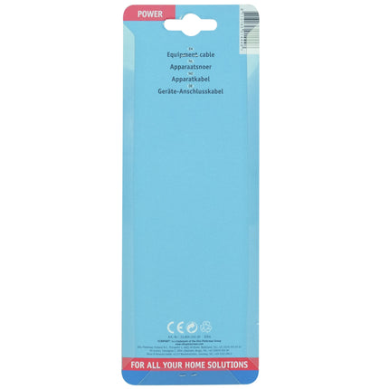 SCANPART - Device cord - Plug 230 V (Male) - C15- Schuko (Female) 2.0 m 3 x 1.0 mm Heat resistant up to 120 C - KEMA approval image