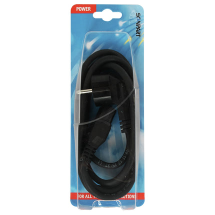 SCANPART - Device cord - Plug 230 V (Male) - C15- Schuko (Female) 2.0 m 3 x 1.0 mm Heat resistant up to 120 C - KEMA approval image