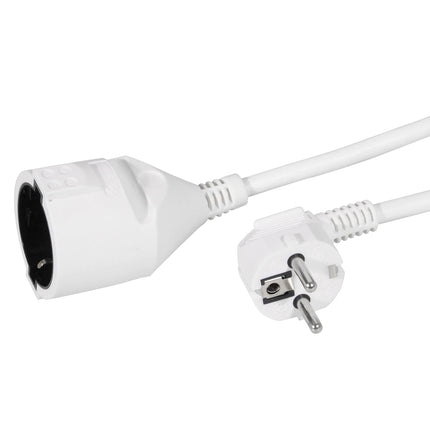 SCANPART - Extension cable - Contrast plug 230 V (Male) - angled - Plug 230 V (Female) 5.0 m 3 x 1.5 mm Grounded|Soft PVC|Angled plug image