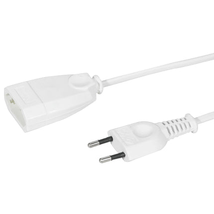 SCANPART - Extension cable - Socket 230 V (Male) - Plug 230 V (Female) 3.0 m 2 x 0.75 mm Compact|Not Grounded image