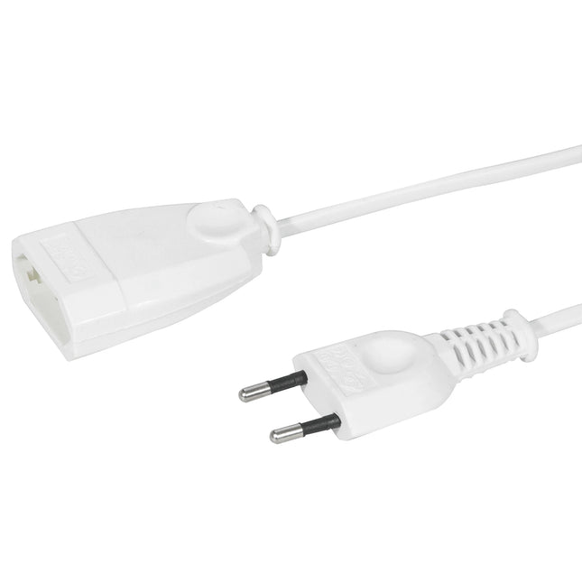 SCANPART - Extension cable - Socket 230 V (Male) - Plug 230 V (Female) 5.0 m 2 x 0.75 mm Compact|Not Grounded image