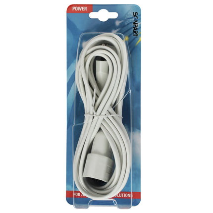 SCANPART - Extension cable - Socket 230 V (Male) - Plug 230 V (Female) 5.0 m 2 x 0.75 mm Compact|Not Grounded image