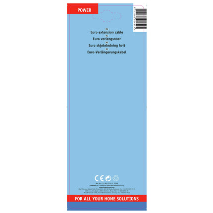 SCANPART - Extension cable - Socket 230 V (Male) - Plug 230 V (Female) 5.0 m 2 x 0.75 mm Compact|Not Grounded image