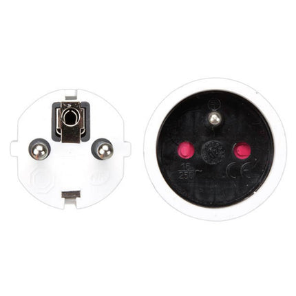 HOUSEBRAND - Extension cable - Plug 220 V (Male) - Plug 220 V (female)+Earth pin 3.0 m 3 x 1.5 mm Belgian version + child safety lock image