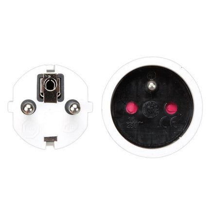 HOUSEBRAND - Extension cable - Plug 220 V (Male) - Plug 220 V (female)+Earth pin 5.0 m 3 x 1.5 mm Belgian version + child safety lock image