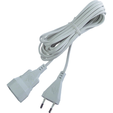 HOUSEBRAND - Extension cable - Plug 220 V (Male) - Euro - Plug 220 V (Female) euro 5.0 m 2 x 0.75 mm Compact|Without earth image