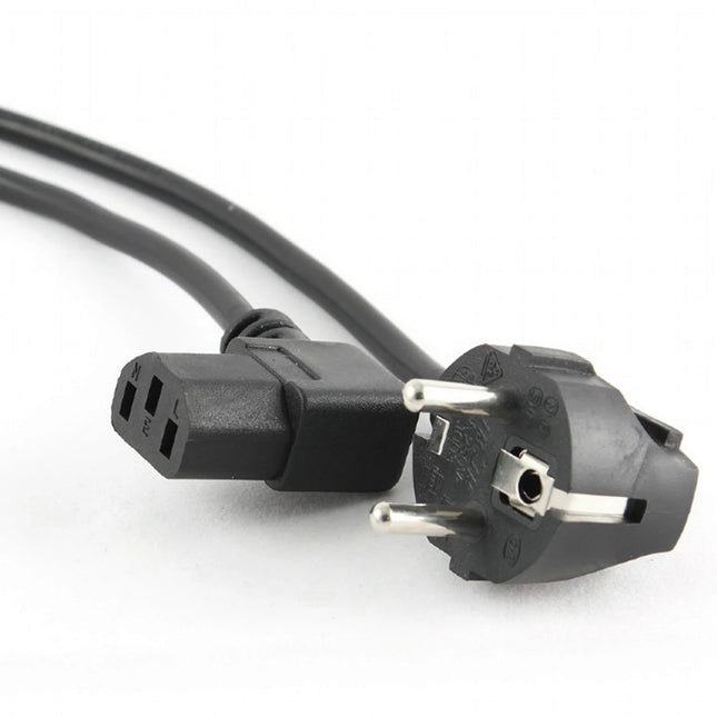 GEMBIRD - Device cord - Plug 230 V (Male) - C13 Schuko (Female) - angled 1.8 m 3 x 0.75 mm Kema Keur image
