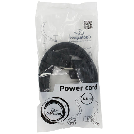 GEMBIRD - Device cord - Plug 230 V (Male) - C13 Schuko (Female) - angled 1.8 m 3 x 0.75 mm Kema Keur image