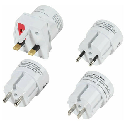 VIVANCO - Travel Plug set - EU plug | US plug to US plug | UK plug | Commonwealth plug image