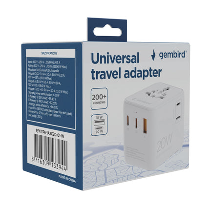 GEMBIRD - universal world travel adapter image