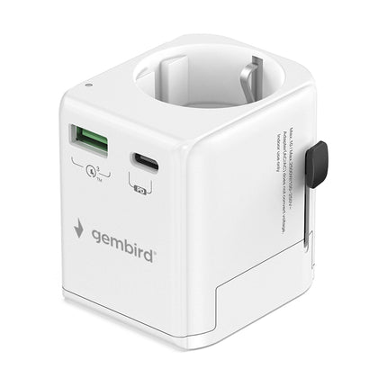 GEMBIRD - Travel Adapter - Universal - EU Socket - World (200+ countries) image