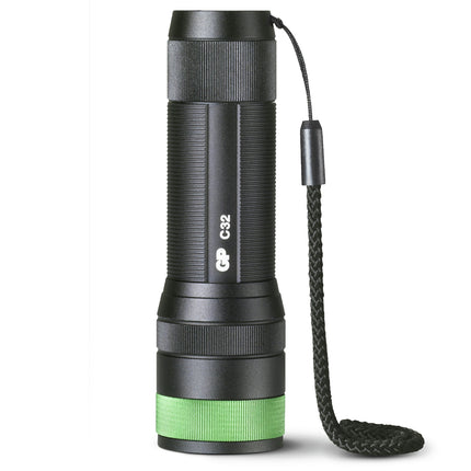 GP - Flashlight - CR32 - 300 lumens - Black + Green - 3x AAA batteries image