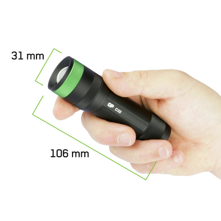 GP - Flashlight - CR32 - 300 lumens - Black + Green - 3x AAA batteries image