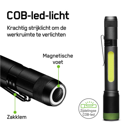 GP - Flashlight - CR33 - 150 lumens - Black + Green - 2x AA batteries image
