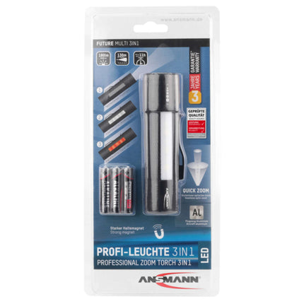 ANSMANN - Flashlight - Future Multi - 220 Lumen - Black - 3x AAA Batteries image